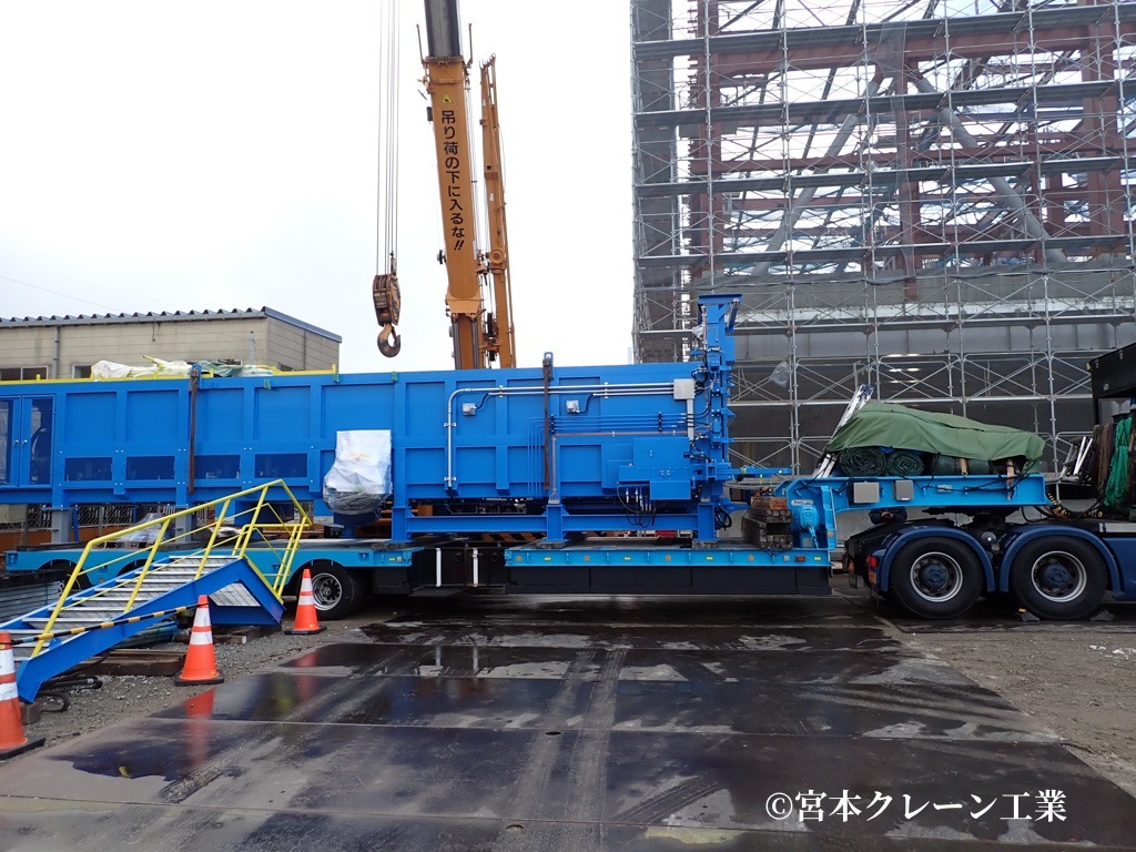 宮本クレーン工業施工実績写真（鹿島可燃ゴミ中継センター）